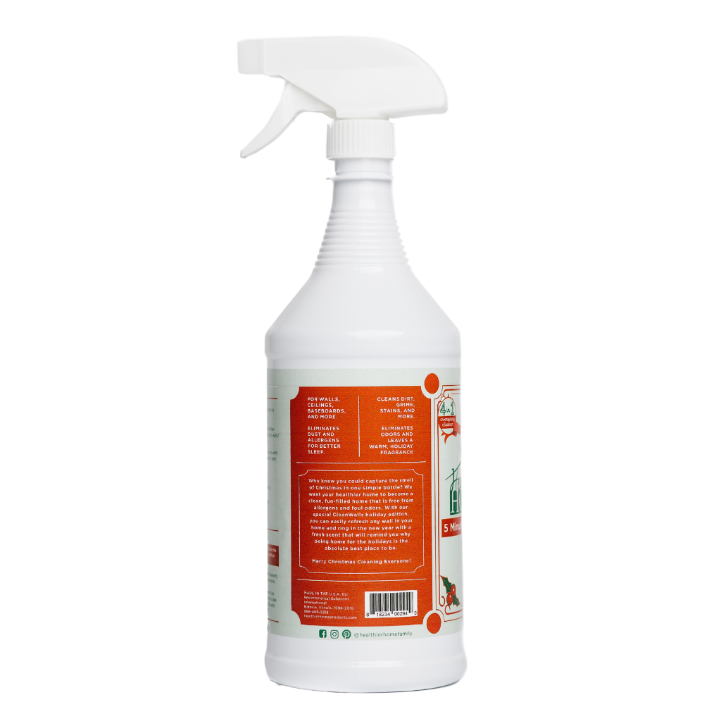 5-Minute CleanWalls 4-In-1 Holiday Hearth 32 oz. Spray + 2 Replacement Mitts (1 Blue, 1 Yellow)